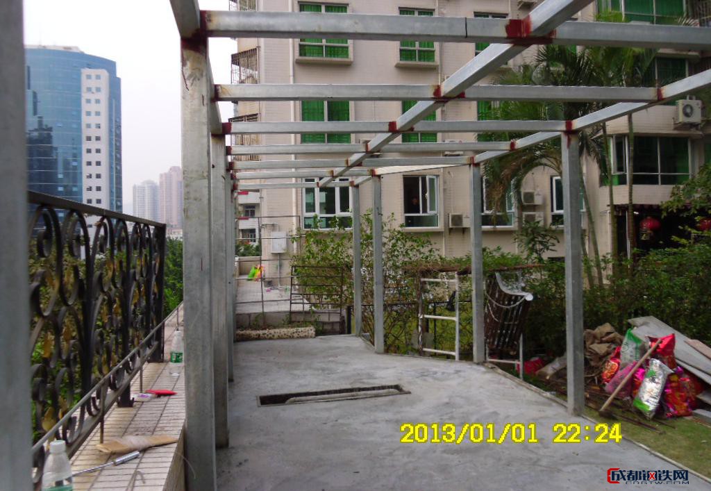 深圳铁棚架活动板房承接加工钢结构厂房车间 工地钢筋