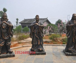 三国人物雕塑，关羽雕塑，古代军事家