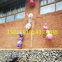 北京户外不锈钢彩绘蚂蚁雕塑 墙体艺术雕塑定制