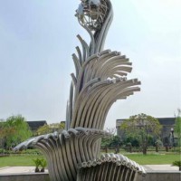 浙江来图定制不锈钢雕塑 抽象艺术户外雕塑