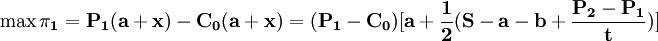 mathbf{y=frac{1}{2}(S-a-b-frac{P_2-P_1}{t})}