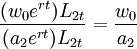 C_{1t}=frac{(w_{0}e^{rt})L_{1t}}{a_{1}L_{1t}}=frac{w_{0}e^{rt}}{a_1}