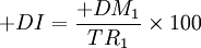 +DI=frac{+DM_1}{TR_1}times100